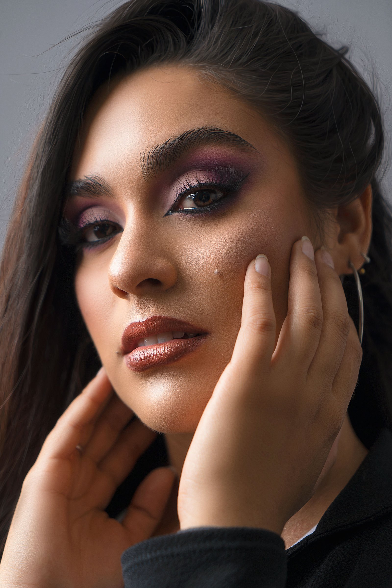 Finished makeup set with setting spray for long wear