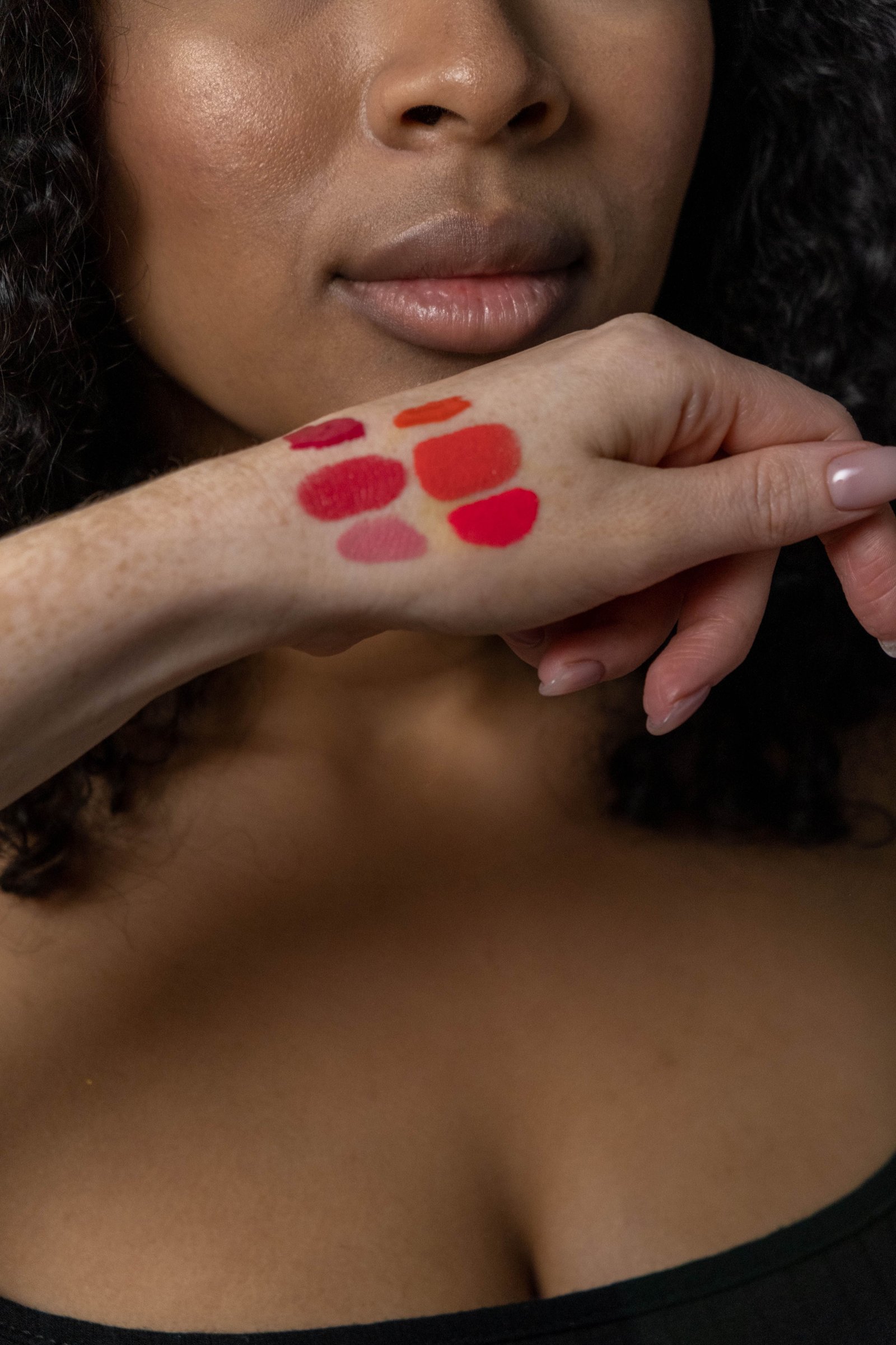 Matte Revolution lipstick swatched across a range of shades